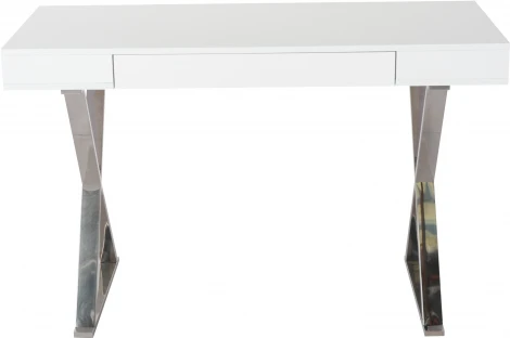 Стол-Консоль IST-CASA Рокки MJ-001, 120х55х76 см, белый, серебро