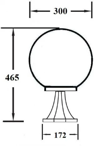 Наземный фонарь IP44 Oasis Light Globo Prism gold 88204PG Gb в форме шара (220V, фонарь, шар)