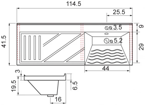 Раковина Цвет и Стиль Ультра 115