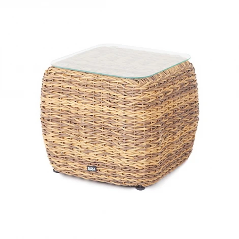 Кофейный столик из искусственного ротанга (гиацинт), цвет соломенный 4SIS Кальяри YH-S4664G TW