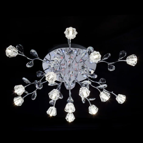 Потолочная люстра Eurosvet Bloomy 80115/15 хром/синий+красный+фиолетовый