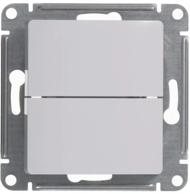 Выключатель встраиваемый двухклавишный (белый) Systeme Electric GSL000151