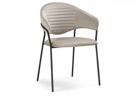 Стул Woodville на металлокаркасе Рансол дымчатый / черный глянец 483860