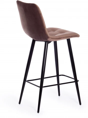 Стул полубарный CHILLY (mod. 7095пб ) / 1 шт. в упаковке (Ткань,Металл /Коричневый,Черный)