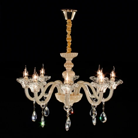 Подвесная люстра Citilux Ирида CL351181 (220V, хрусталь, на цепи, подсвечник, свеча)