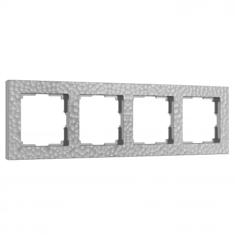 Рамка на 4 поста Hammer (серебряный) Werkel W0042406 (a052524)