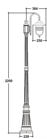 Наземный фонарь IP44 Oasis Light TITAN 84709 10 PartA Bl (220V, фонарь)