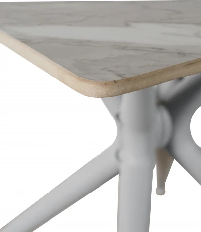 Стол обеденный JET CERAMIC квадратный 80*80 (Термопластичный полимер, Серый) RF Grigio Statuario 80x80