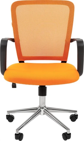 Компьютерное кресло CHAIRMAN 698 хром (Металл,Пластик,Ткань,Сетка/Оранжевый)