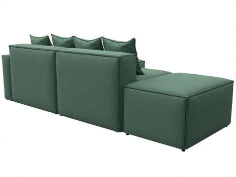 Диван угловой модульный Лига-063 угол правый (ДСП/Пластик/Рогожка/Зеленый) Лига Диванов 129787