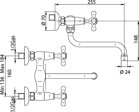 Смеситель Bandini Classic 629.921/21 Oro для кухонной мойки