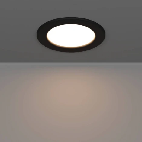 Встраиваемый светодиодный светильник Eglo Fueva 901413 6 с рег-кой цветовой темп-ры 6,3W(LED) IP44 2700K, 4000K, 6500K пластик, черный, белый