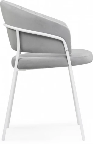 Стул на металлокаркасе Лео (Лео серый brandy light 22 / белый) Woodville арт.592485