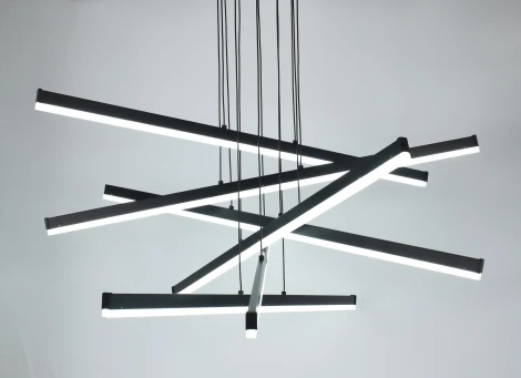 Подвесная ярусная люстра светодиодная с пультом Rivoli Mabel 6183-201 (регулировка яркости, 220V, на тросе)