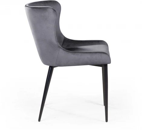 Стул JAZZ, бархат серый 27/черный конус Top Concept JAZZ 75890