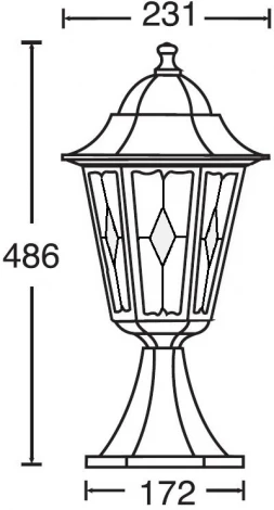 Наземный фонарь Oasis Light PETERSBURG lead GLASS 79804lg Bl