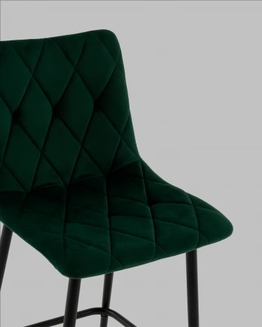 Стул полубарный Одди Diamond велюр темно-зеленый Stool Group арт.УТ000040899