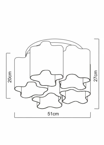 Потолочная люстра Arte Lamp Serenata A3459PL-5AB