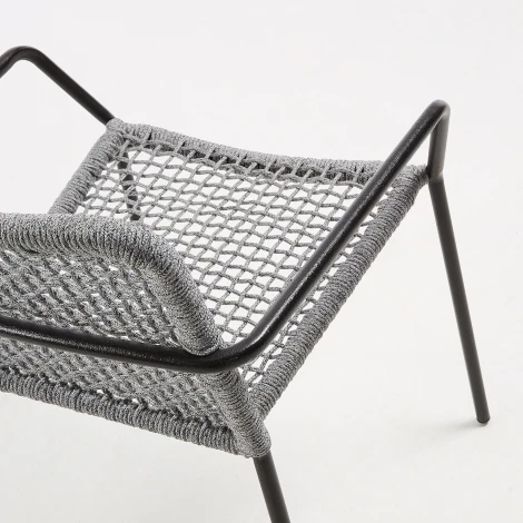 Стул уличный La Forma (ex Julia Grup) Ellen (Серый/ Металл,Веревка)