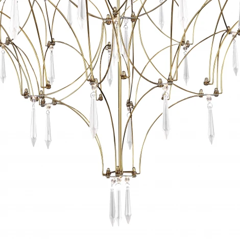 Подвесная люстра светодиодная ST Luce Граветта SL6601.203.114 Золотистый/Прозрачный LED 114*0,5W 3000K