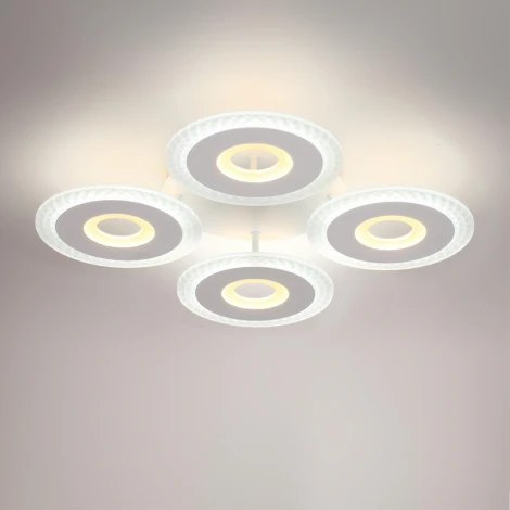 Потолочная люстра светодиодная Lumion Vandy 8016/70CL белый/прозрачный металл/акрилл LED 70W 220V 3000-6000K