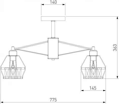 Потолочная люстра Eurosvet Lord 70075/8 черный (220V)