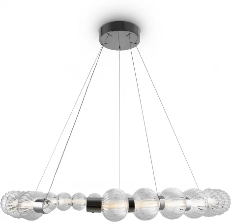 Подвесной светильник Amulet MOD555PL-L30CH4K (LED, 220V, на тросе, шарики, кольцо, бусы)