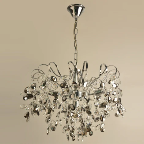 Подвесная люстра Reluce 08281-0.4-06 CR (220V, хрусталь, на цепи)