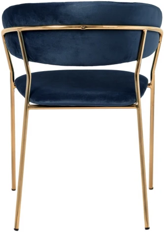 Комплект из 2-х стульев Turin синий с золотыми ножками Bradexhome арт.FR 0557P