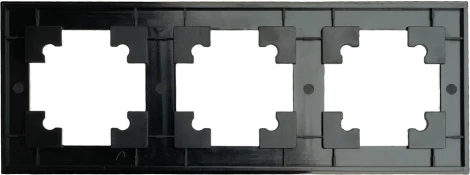 Рамка на 3 поста (черный) Stekker Катрин 49602