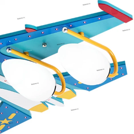 Потолочная люстра Kink Light Бомбардировщик 074504 (для детской, 220V, пульт управления, для мальчика, самолет)
