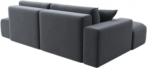 Диван угловой Лига-036 НПБ Модерн левый угол (Серый/Велюр) Лига Диванов арт.121412L