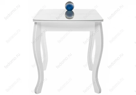 Стеклянный стол Woodville Бриллиант белый 368654