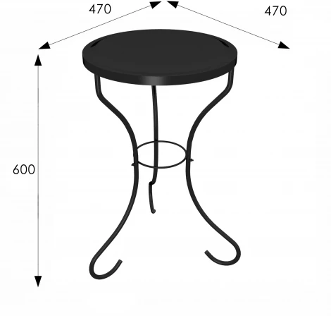 Столик журнальный SHT-CT10 чёрный муар от фабрики Mebelik