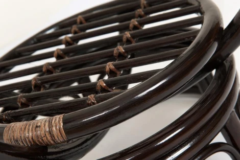 Столик журнальный со стеклом "BENOA" 5005 Antique brown (античный черно-коричневый)