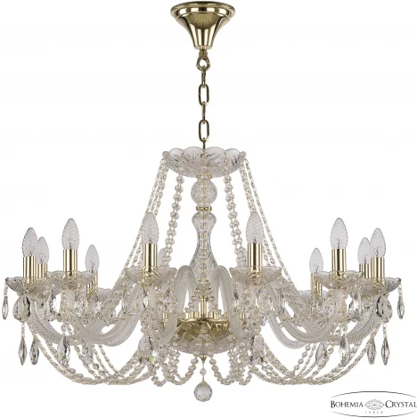 Подвесная люстра Bohemia 101 101/12/300 G (220V, подвески, на цепи, подсвечник, свеча)