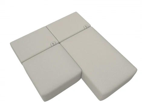 Диван угловой модульный Лига-060 НПБ угол универсальный (ЛДСП,Брус,Фанера/Пластик/Рогожка/Бежевый) Лига Диванов 129713