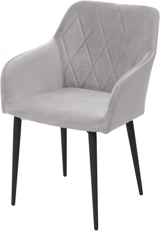 Стул BRANDY-X СВЕТЛО-СЕРЫЙ BM-4, велюр / черный каркас, велюр М-City 461MC05468