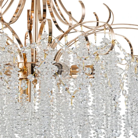 Подвесная люстра Escada Favero 2108/8P 8х40Вт E14, металл/хрусталь, золото/прозрачный (220V, на цепи)