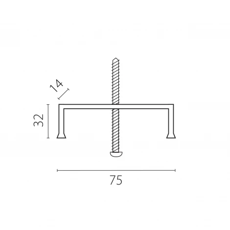 Фиксирующая скоба для 2-контактных встраиваемых треков 50102X, 50103X Lightstar Barra 501000