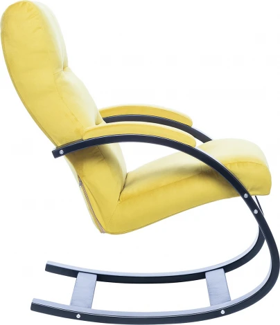 Кресло-качалка Leset Милано (Фанера,Березовый шпон,Металл,Велюр/Желтый) арт.2500000066887