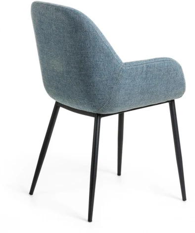 Обеденный стул La Forma (ex Julia Grup) Konna (Синий/ Сталь,Фанера,Пена,Полипропилен,Металл)