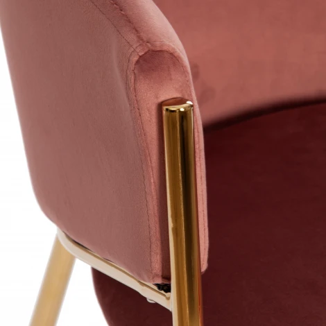 Кресло KRONOS (mod. 8158) металл/вельвет, коралловый/золотые ножки, V062-23 Tetchair 19162