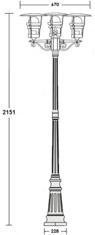 Наземный фонарь Oasis Light TOKIO 2 68909B Bl (220V, фонарь, IP44)
