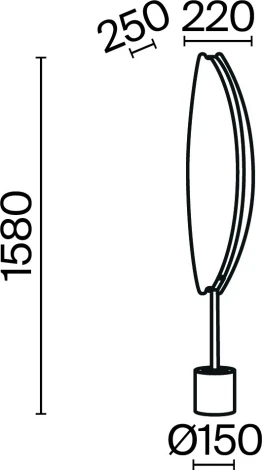 Торшер Maytoni Breeze MOD281FL-L33BS3K (LED, 220V, выключатель)