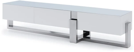 Тумба под телевизор Garda Decor 58DB-17071 (Хром/Белый)