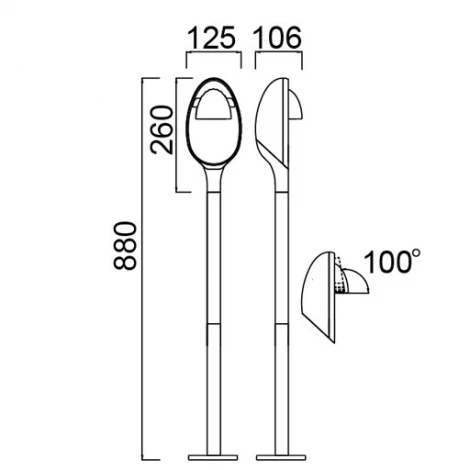Наземный светильник Oasis Light W6161-880