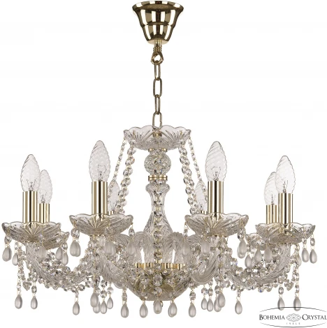 Подвесная люстра Bohemia 112 112/8/195 G V0300 (220V, подвески, на цепи, подсвечник, свеча)