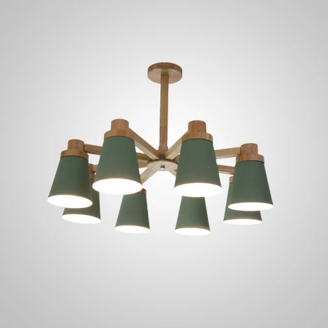 Потолочная люстра на штанге Prop 8 Green ImperiumLoft Prop01 (191992-23) (220V)