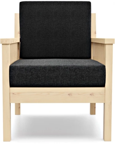 Кресло Arsko Норман сосна графитовая рогожка